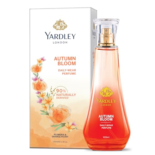 Image of Yardley London Autumn Bloom Perfume Spray Floral Fruity Scent| 90% Naturally Derived| Plumeria & Orange Peony Perfume For Women| 100Ml