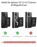 ExtreLife for Magsafe Wallet Stand with AirTag Holder, Open ID Window, Magsafe Airtag Wallet for iPhone 15/14/13/12 Series, Leather Magnetic Phone Wallet, Black Carbon Fiber, BSJCB096-WPB-US - Image 9