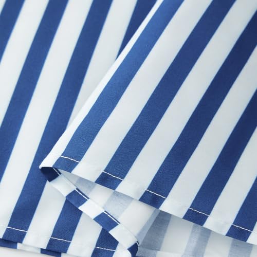 Image of KMBANGI Women Striped Sleeveless Maxi Dress Swing Patchwork Midi Dress Smocked Spaghetti Strap Colorful Long Sundress
