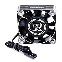 Surpass Hobby 40mm RC Motor Cooling Fan,16000RPM ESC Cooling Fan for 1/8 1/8 RC Truck Car Diameter 40mm MotorSilver&Black