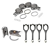 Engine Piston And Rings Connecting Rod And Crankshaft Main Bearing Set Compatible With 05-16 Tacoma 4Runner 2.7L DOHC 16V 2TRFE Car