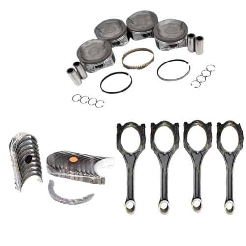 Engine Piston And Rings Connecting Rod And Crankshaft Main Bearing Set Compatible With 05-16 Tacoma 4Runner 2.7L DOHC 16V 2TRFE Car