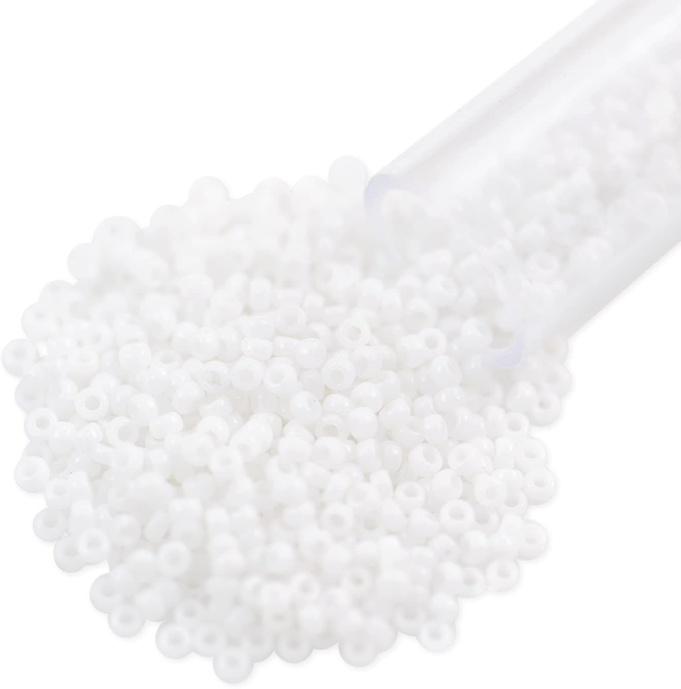 Miyuki Round Rocaille Seed Bead 15/0 Opaque White (36 Grams)
