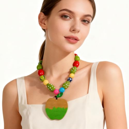 Collier perles unique fabriqué main fruit pour style dopamine fashion - 6