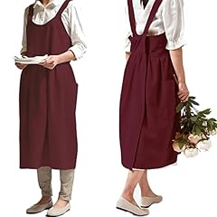 #1 Magenta Apron Without Waist Ties