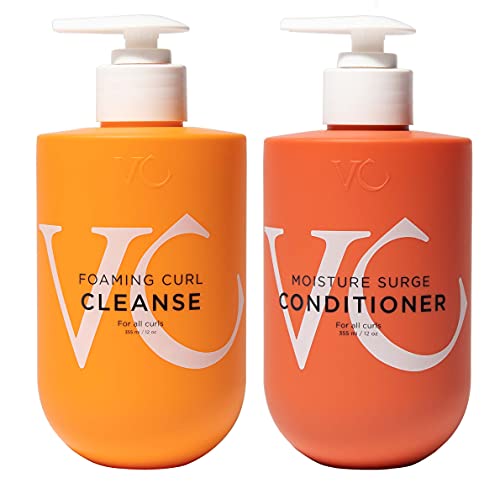 Vicious Curl Foaming Curl Cleanse And Moisture Surge Conditioner Duo – For All Curly Hair – Types Curl Enhancing, Moisturizing, Hydrating, Frizz-Free, Enhanced Bounce – Sulfate; Paraben And Silicone Free (12 Fl Oz Each) #TOP16