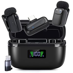 Mini Wireless Lavalier Microphone for iPhone/Android/PC â 3-Level Noise Cancellation, AI Voice Changer, 5g mini mic Plug & Play Lapel Mic for Video Recording/Live /Streaming/Podcast/Interview
