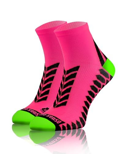 sesto senso - sesto senso Sport Socken Damen Herren 1 Paar Bunte Sportsocken Laufsocken 39-42 Rosa