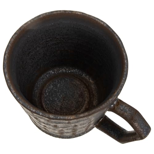 HOMSFOU Taza de Café Estilo Retro de Cerámica Gruesa Tipo Colgante, 320 Ml, Color Marrón Diseño Vintage, Adecuado para Café Leche, Capuchino y Uso en Cafeterías Casa