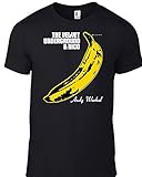 Machine wash The Velvet Underground/Lou Reed ANico Andy Warhol Banana Peel Here T Shirt with Cd Artwork - Mens/Unisex BaTee In Black