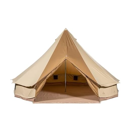 TETON Sports Sierra 16 Canvas Bell Tent; Waterproof 12 Person Family Camping Tent, Brown