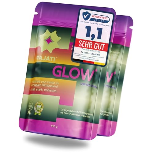 TAJATI Glow Premium Collagen Compless: effetto anti-invecchiamento visibile dopo 6 settimane grazie a 800 peptidi di Dalton da COLLinstant LMW