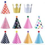 YeahiBaby Geburtstag Party Hüte Dekorationen für Kinder Erwachsene Spaß Party Favors Pack von 11