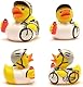 Duckshop I Badeente Radrennfahrer I Fahrrad Quietscheentchen I Rennrad Quietscheente I Geschenk für Rennradfahrer I Präsent Radsport I Sammler