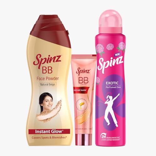 Spinz Beauty Combo Pack – BB Face Powder (Natural Beige) + BB Pro...