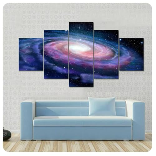 Affiches murales HD galaxie sur toile pour transformer l'ambiance de votre salon contemporain