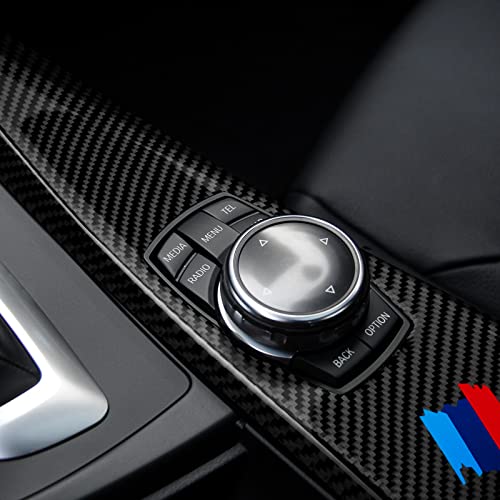 Image of Car Multimedia Panel Trim Carbon Fiber Decal Center Console Sticker fits for BMW 3 4 Series F30 F31 F34 3GT F32 F36 Accessories - F33 Convertible NOT