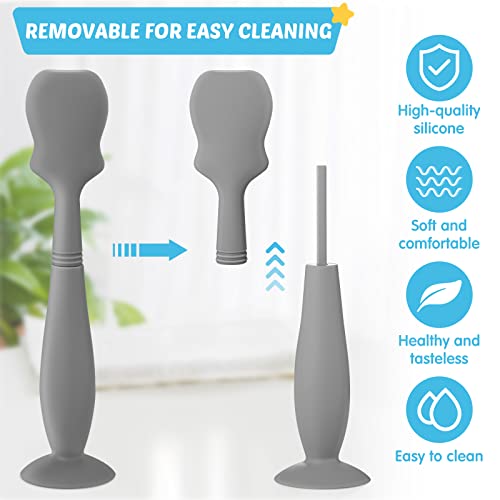 4 Pack Baby Diaper Cream Spatula Applicator Soft Silicone Baby Butt Paste Spatula Mini Rash Cream Brush For Baby Newborn (White, Gray) #TOP2