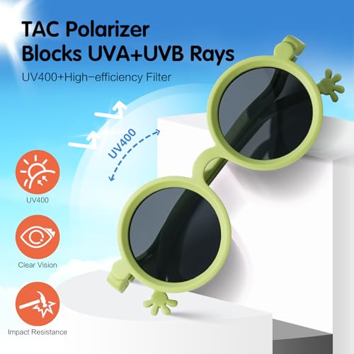Image of EYEBUDDY Kids Toddler Sunglasses Age 2-4 /3-5 Boys Girls Polarized UV Protection Sun Glasses for Age 2-8