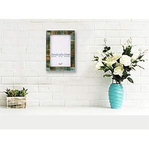 Handicrafts Home Picture Frames - Chic Boho Wall Décor - Table Mount 5" x 7" Verdigris Photo Frame Handicrafts Home Picture Frames Chic Boho Wall Decor Table Mount 5 x 7 Verdigris Photo Frame