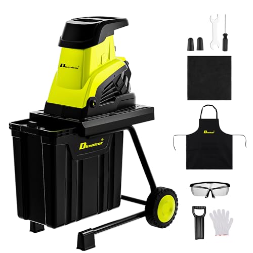 10 Best Wood Chippers for Home Use: Top Electric and Gas Models Reviewed Dkenicor Wood Chipper Shredder,15-Amp Cut Diameter of 1.77inch with 10 Gallon Collection Bin 1800W Electric Wood Chipper Shredder for Easy Cleanup Ideal for Branches, Leaves,Yard Waste