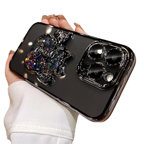 Coque iPhone 13 antichoc transparente avec paillettes de dessin animé et TPU souple