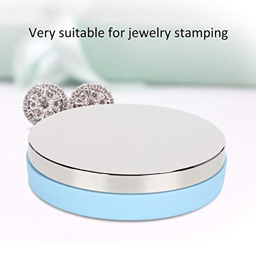 Bloque de estampado para joyería redondo con base de goma protectora contra impactos 6