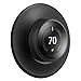 POPMAS Wall Plate Black for Nest Learning Thermostat 3rd 2nd 1st Generation and Nest Thermostat E 3D Stereoscopic Aluminum Round Cover Fingerprint Resistant Bracket Mount