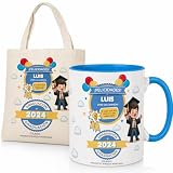 cursos para niños ingles 🎓 Regalo escolar personalizado Pack de taza personalizada de graduación infantil con nombre y bolsa a juego, ideal para celebrar un fin de curso o graduación escolar con un detalle único y emotivo.