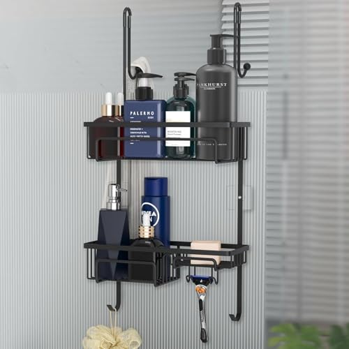 COSYLAND Estante de Ducha para Colgar – Estantería de Ducha para Colgar – Cesta de Ducha de Acero Inoxidable para Colgar sin taladrar – Estante de Ducha Colgante – Estantería Colgante para Ducha con