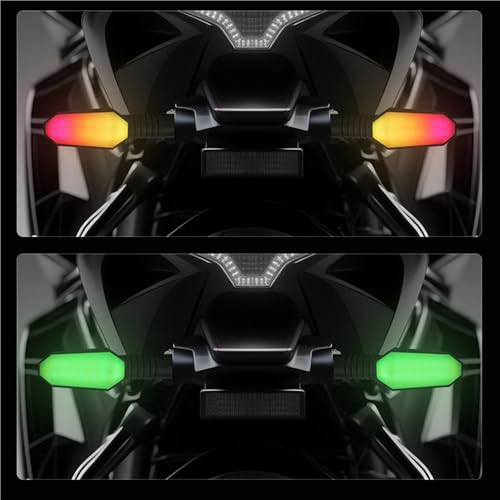 Luces de giro para motocicleta de alto brillo con advertencia visual avanzada 5