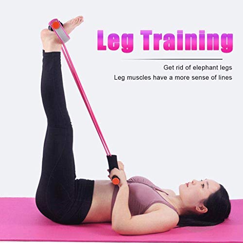 Cuerda elástica con pedal para fitness y tonificación miniatura 4