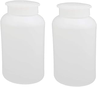 New Lon0167 2pcs 90mm Featured Diameter 175mm Height reliable efficacy 1000ml HDPE Plastic Round Bottle White(id:95f 4a b3 333)