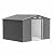 10X8 FT Outdoor Storage Shed - All Weather Metal Garden Tool Storage Shed with Floor Foundation, Air Vents & Lockable Sliding Doors, Waterproof Heavy-Duty Storage Shed for Patio, Backyard, Lawn, Gray