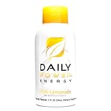DailyPower Energy Shot - 220mg of Natural Caffeine from Green Coffee Bean, Ginseng, Monk Fruit, Stevia, Amino Acids, B-Vitamins, Zero Sugar & Zero Calorie - 12 Pack (Pink Lemonade)