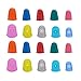 10 Pair (20 PCS) Rubber Thimble, Hand Sewing Silicone Finger Tips Protector Guard for Hand Sewing, Quilting, Knitting, Embroidery, Paperwork & Crafts (5 Sizes & 10 Colors)