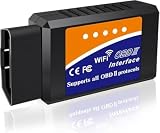 OBD2 WiFi Scanner for iPhone iOS Android Windows Car Code Reader Enhanced Auto Diagnostic Scan Tool Odb2 OBDII Adapter Check Engine Light Live Data Reset Vehicle Performance Test