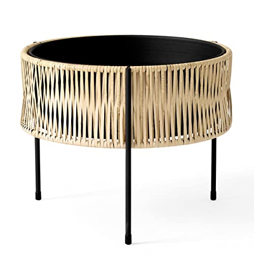 Menu Umanoff 32.5 Plant Pot, Beige H X Diameter 32.5 X 41 Cm Steel Frame Black Powder-Coated #TOP1