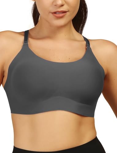 Women Sports Bra Seamless Criss-Cross No Underwire Lightweight Bra Comfort for Running Yoga Gym and Everyday Workout