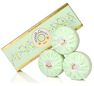Roger & Gallet Green Tea Boxed Soap Set - 3 x 3.5 oz.