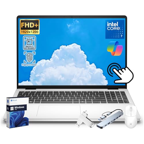 Dell 16" Touchscreen Business Laptop 2025 New, 16 inch FHD+ WUXGA, Intel Core 7 150U, 32 GB DDR5 5600MHz, 1 TB SSD, FHD Camera, Backlit Keyboard, Fingerprint Reader, Windows 11 Pro