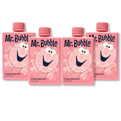 Mr. Bubble Original Bubble Bath, Bubblegum Scent, 8 oz Retro Bottle, 4-Pack