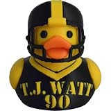 Pittsburgh TJ Watt Football Duck / Black & Gold Hard Plastic Figure