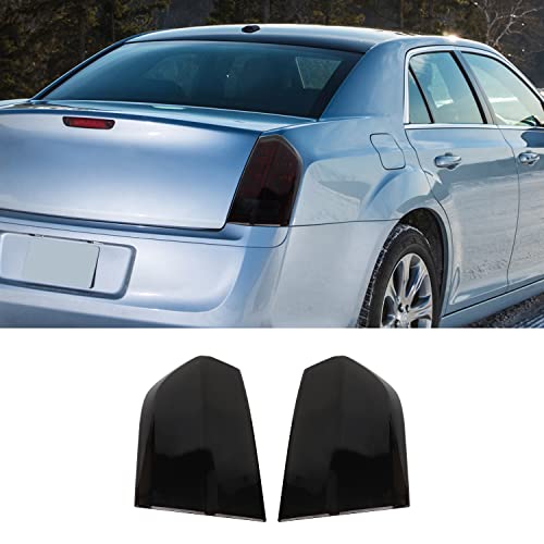 Hoolcar Tail Light Lamp Cover Guard Trim Bezel Frame Decor Exterior Accessories Compatible with 2011-2014 Chrysler 300, Smoked Black by Hoolcar - Used condition - US$33.87