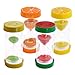 Glarks 4 Colors Fruit Style Hourglass Sand Timer Clock 5mins / 10mins / 15mins / 30mins Sandglass Timer for Kids, Classroom, Kitchen, Games, Brushing Timer, Home Office Decoration Timers