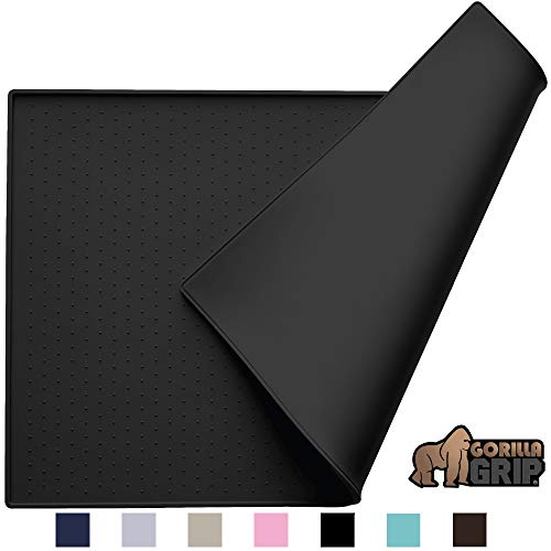 Gorilla Grip Silicone Pet Feeding Mat, Easy Clean, 18.5x11.5 Dishwasher Safe, Waterproof, Raised