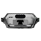 carkus Front Grill Sport Honeycomb Hood Grill Car Styling Accessories Compatible For Audi Q7 SQ7 2016-2019(16-19 style A-black)