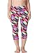 Ancia Womens Tartan Active Workout Capri Leggings Fitted Stretch Tights Medium Red Tartan