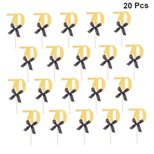 Cabilock 60 Peças Topo Bolo Decoração Casamento Decoração Bolo 50 Topper Aniversário 70 Anos Festa A