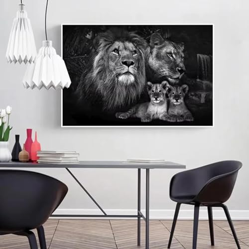 Toile lion pour salon et décoration murale moderne de la maison